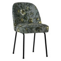 Chaise design crapaud velours fleuri VOGUE