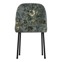 Chaise design crapaud velours fleuri VOGUE