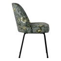 Chaise design crapaud velours fleuri VOGUE