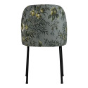 Chaise design crapaud velours fleuri VOGUE