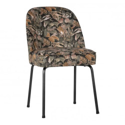Chaise design crapaud velours fleuri VOGUE