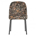 Chaise design crapaud velours fleuri VOGUE