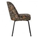Chaise design crapaud velours fleuri VOGUE
