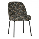 Chaise design crapaud velours fleuri VOGUE
