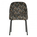 Chaise design crapaud velours fleuri VOGUE