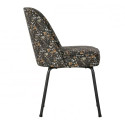 Chaise design crapaud velours fleuri VOGUE