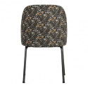 Chaise design crapaud velours fleuri VOGUE