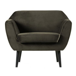 Fauteuil tissu velours style scandinave FREUD - Woood