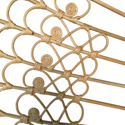 Tête de lit bohème en rotin naturel blanc TIWI