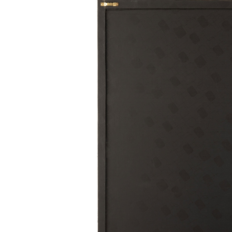 Tableau contemporain 60x90cm en cuir noir et doré ISEC