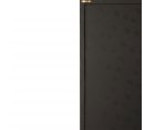 Tableau contemporain 40x60cm en cuir noir et doré ISEC