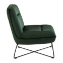 Petit fauteuil nordique en velours EVALI