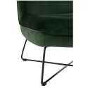 Petit fauteuil nordique en velours EVALI