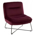 Petit fauteuil nordique en velours EVALI