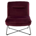 Petit fauteuil nordique en velours EVALI