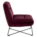 Petit fauteuil nordique en velours EVALI