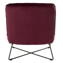 Petit fauteuil nordique en velours EVALI