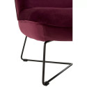 Petit fauteuil nordique en velours EVALI