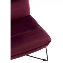 Petit fauteuil nordique en velours EVALI