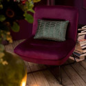Petit fauteuil nordique en velours EVALI