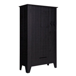 Armoire en pin massif noir style moderne YOUPI