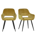Lot de 2 chaises design en velours JELL