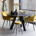 Lot de 2 chaises design en velours JELL