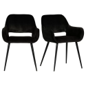 Lot de 2 chaises design en velours JELL