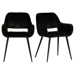 Lot de 2 chaises design en velours JELL