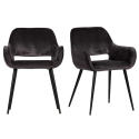 Lot de 2 chaises design en velours JELL