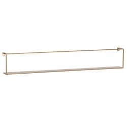 Etagère murale minimaliste en métal doré LILOU