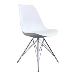 Chaise design pied chrome GUSTAVE