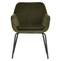 Set fauteuils salle à manger velours MOODY
