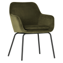 Set fauteuils salle à manger velours MOODY