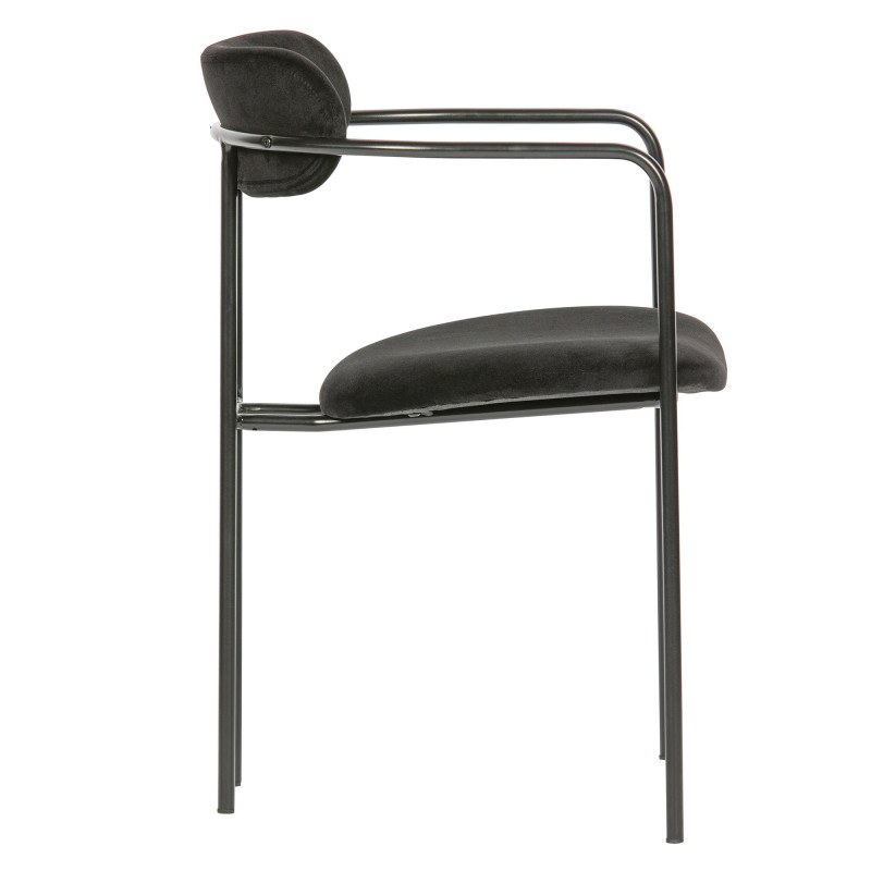 Chaise velours metal moderne-TILLY