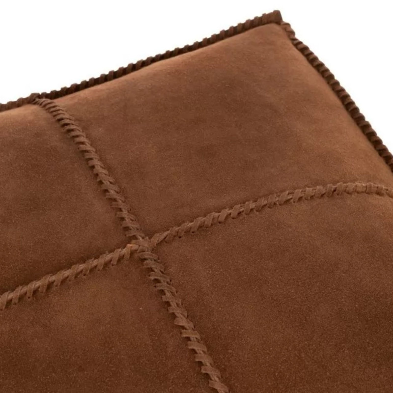 Pouf carrée cuir vintage-HULO