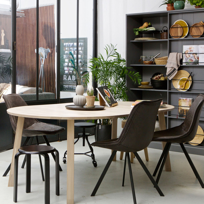 Table ronde rallonge scandinave-JOODIE