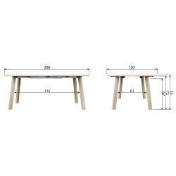 Table ronde rallonge scandinave-JOODIE