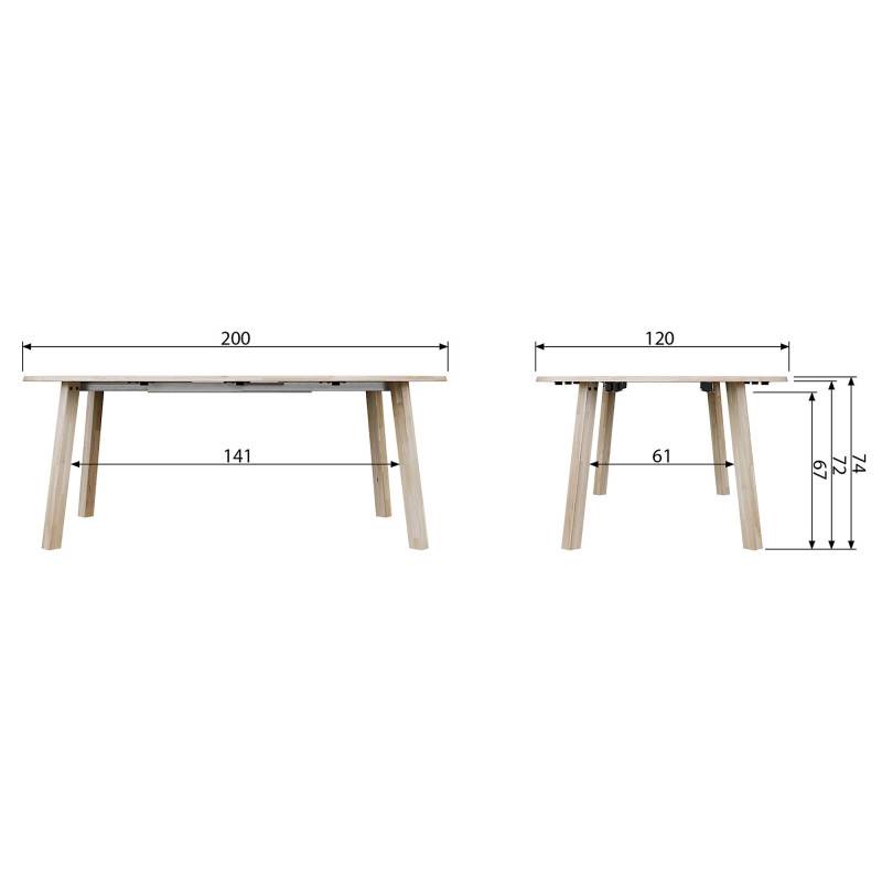 Table ronde rallonge scandinave-JOODIE
