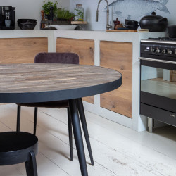 Table ronde bois recyclé-TIDJY