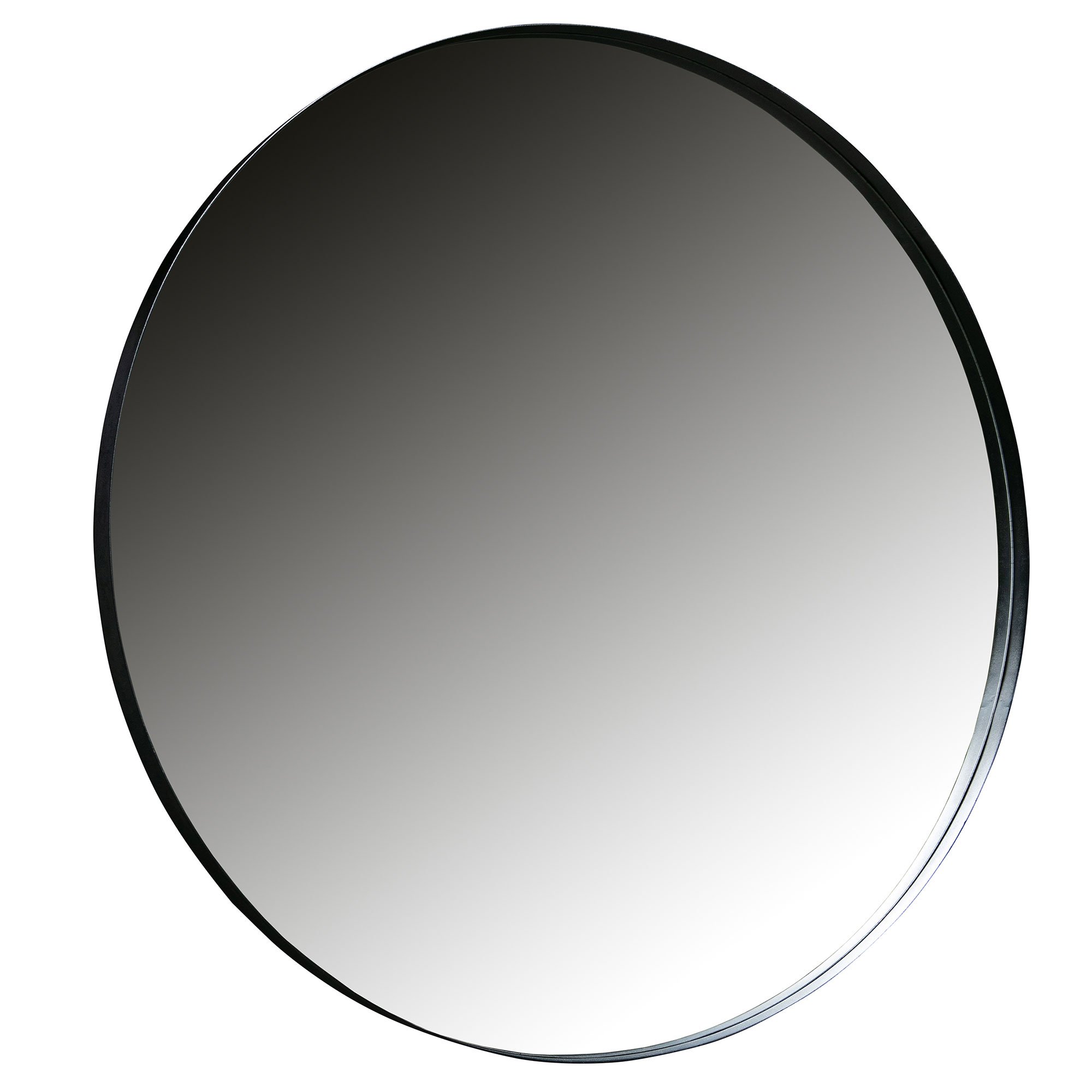 Un Miroir Rond A Un Diametre De 95 Cm Grand miroir rond 115cm contour métal noir - Collection LIVOIRE