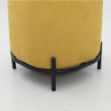 Pouf rond pied métal-FOLIO