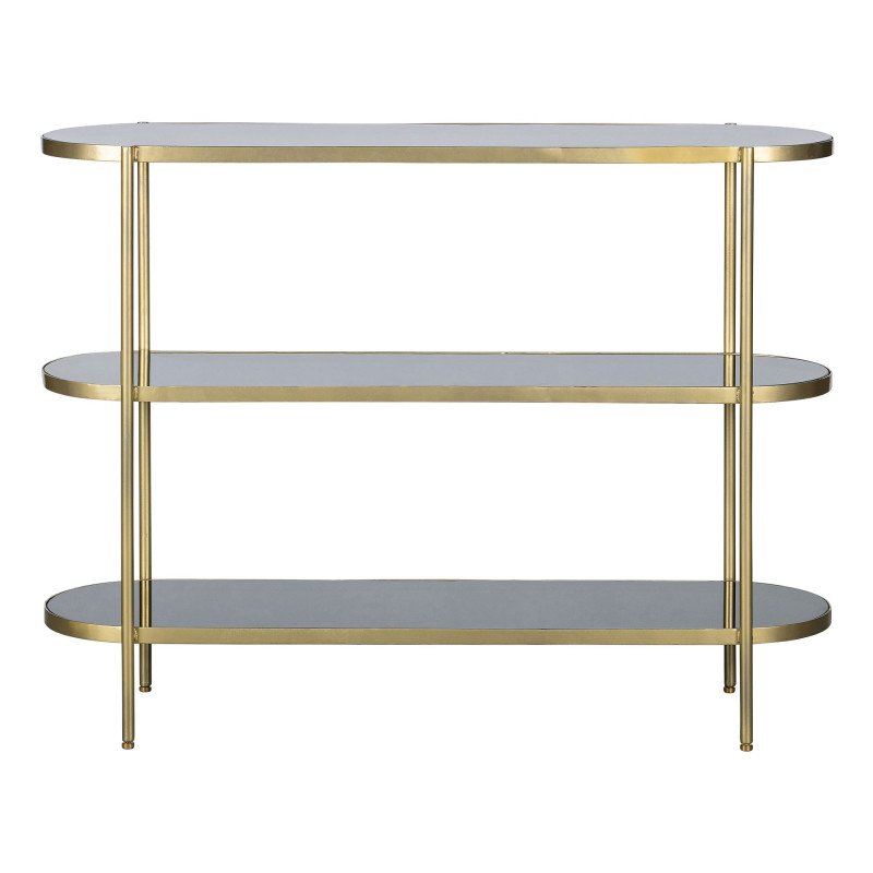 Table d'appoint en métal et verre - SMOKEY