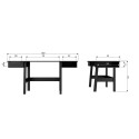 Bureau robuste en bois de pin - DONKEY