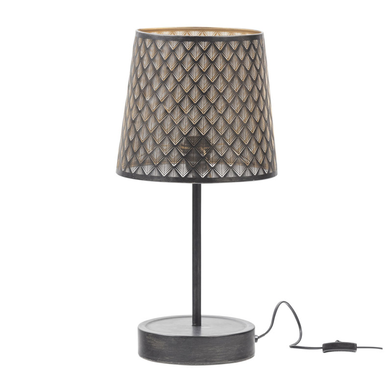Lampe de table design en métal noir KARLITO