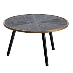 Table d'appoint ronde en bois et métal - ONDINE