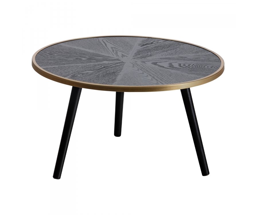 Table d'appoint ronde en bois et métal - ONDINE