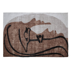 Tapis design 170x240cm en tissu art abstrait RUPUS