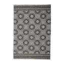 Tapis design en coton avec motifs noirs