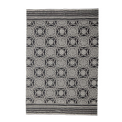 Tapis 180x120cm à motifs noirs et blancs ACO